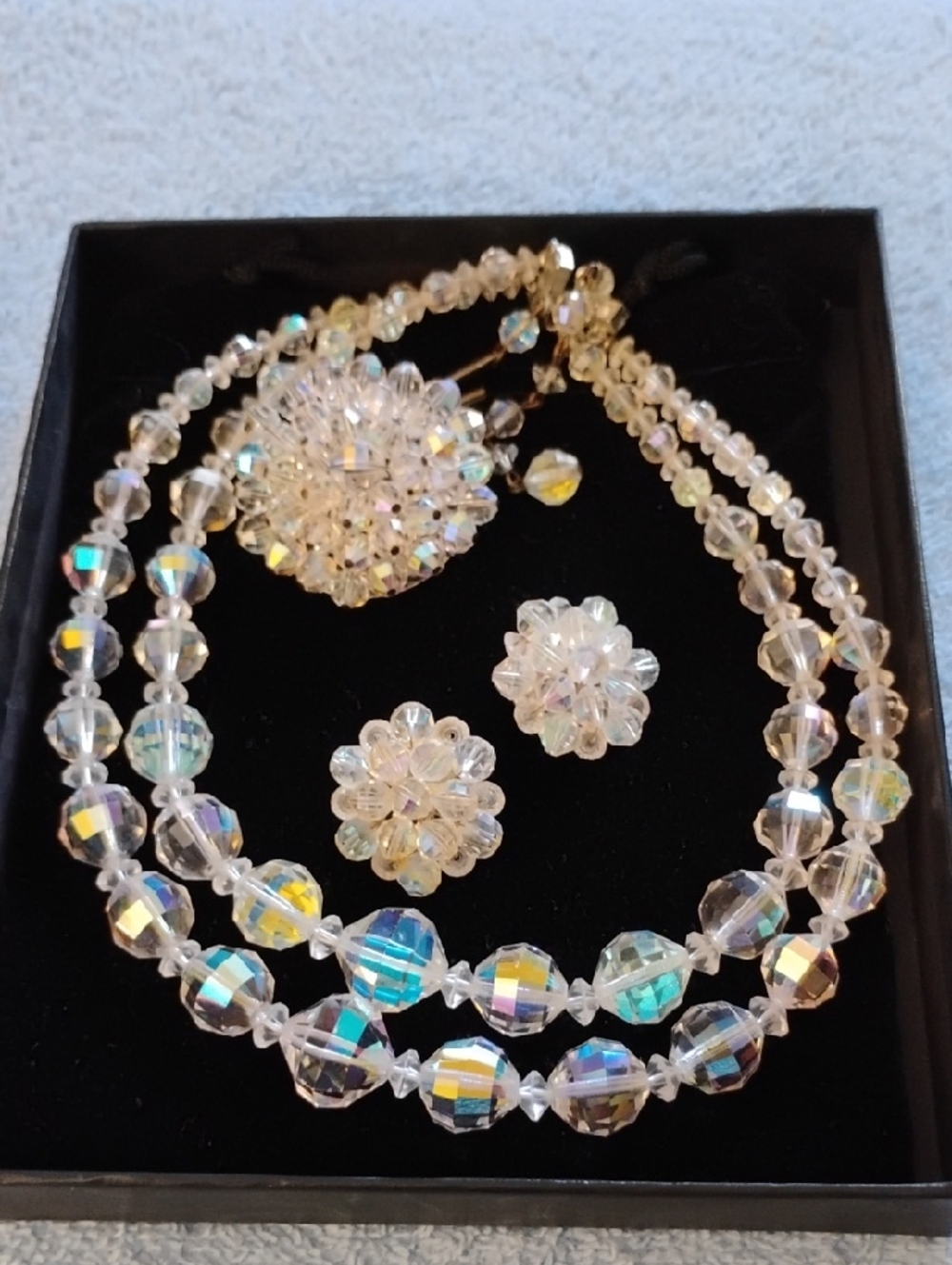 Vintage Crystal Necklace Set